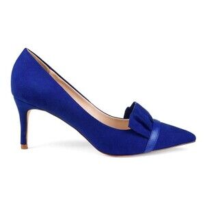 Journee Collection Royal Blue Heels with Bow